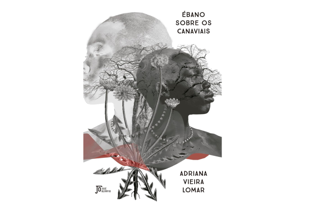 Imagem da capa do livro Ébano sobre os canaviais escrito por Adriana Vieira Lomar.