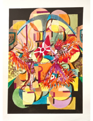 Imagem de uma obra que fará parte da exposição Arte Encontra o Carnaval.