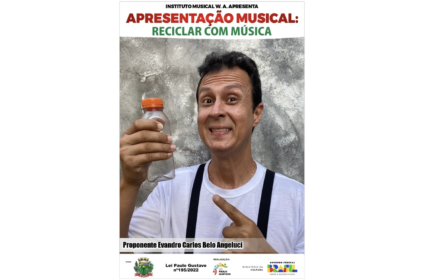 Banner de divulgação do evento Reciclar com Música