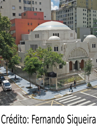 Foto aérea do Museu Judaico de São Paulo.