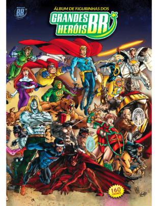 Capa do Álbum de Figurinhas dos Grandes Heróis BR