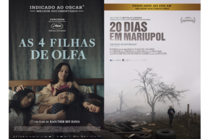 Capas dos documentários 20 dias em Mariupol e As 4 filhas de Olfa.