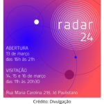 Banner de divulgação da Radar - Mostra Itinerante de Arte Contemporânea.