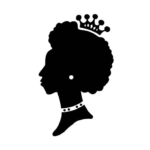 Ilustração de uma pessoa negra com uma coroa na cabeça.