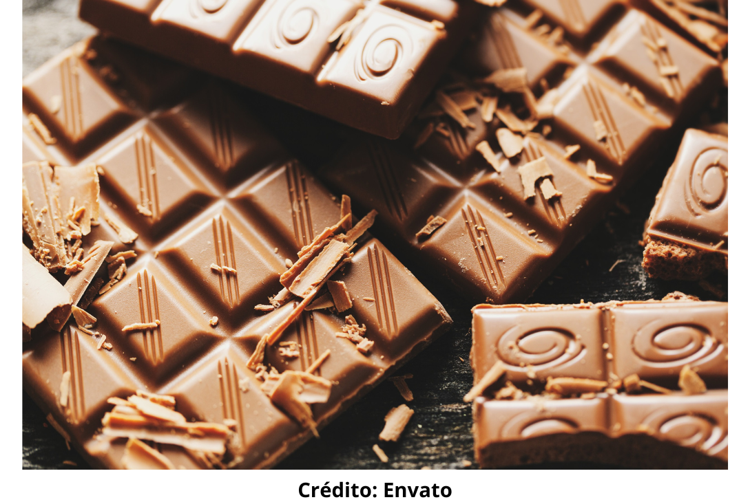 Foto ilustrativa de barras de chocolates.