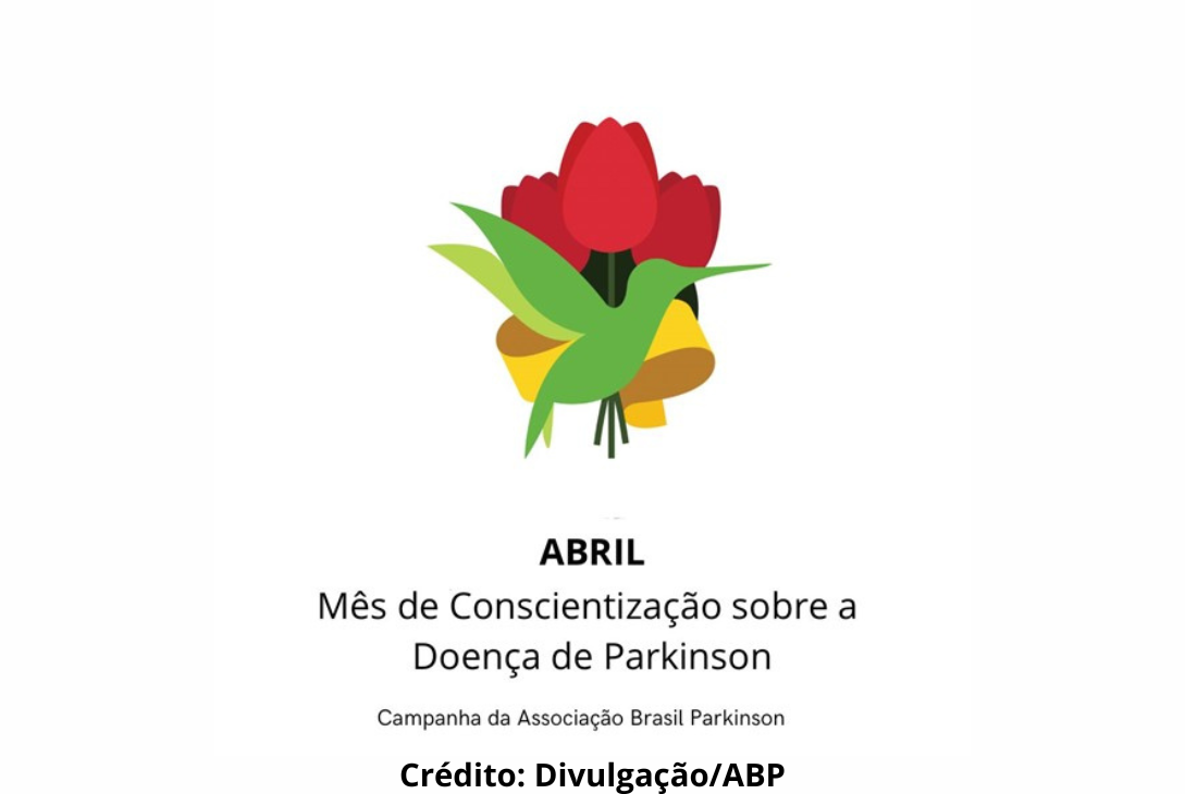 Banner da campanha Abril Verde da Asssociação Brasil Parkinson.
