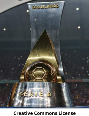 Foto do troféu da Série B do Brasileirão.