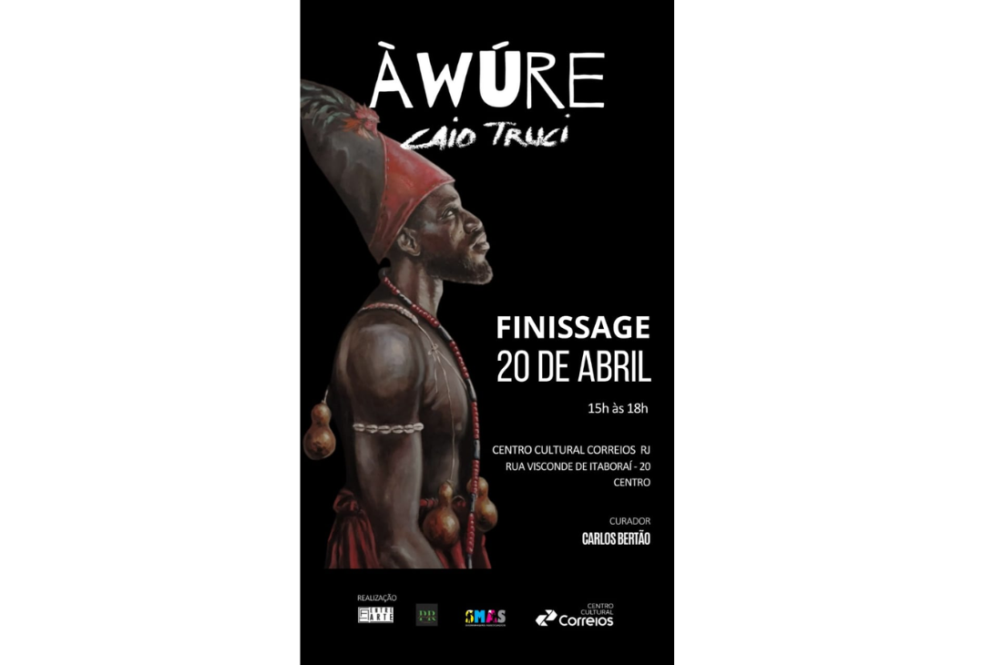 Banner de divulgação da finissage da exposição Àwúre.