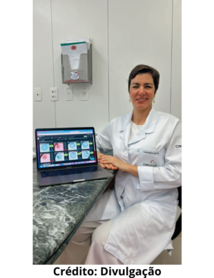 Foto da embriologista-chefe da Clínica Origen e professora da pós-graduação da PUC Minas, Dr.ᵃ Renata de Lima Bossi.