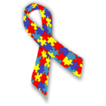 Imagem de um laço simbolizando o Dia Mundial da Conscientização do Autismo.