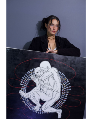 Foto da artista plástica Lalin Witch.