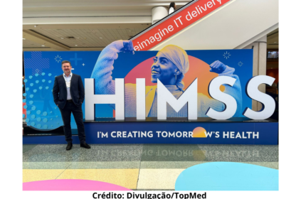 Foto do CTO da TopMed, Paulo Salvi, no HIMSS Global Conference & Exhibition.