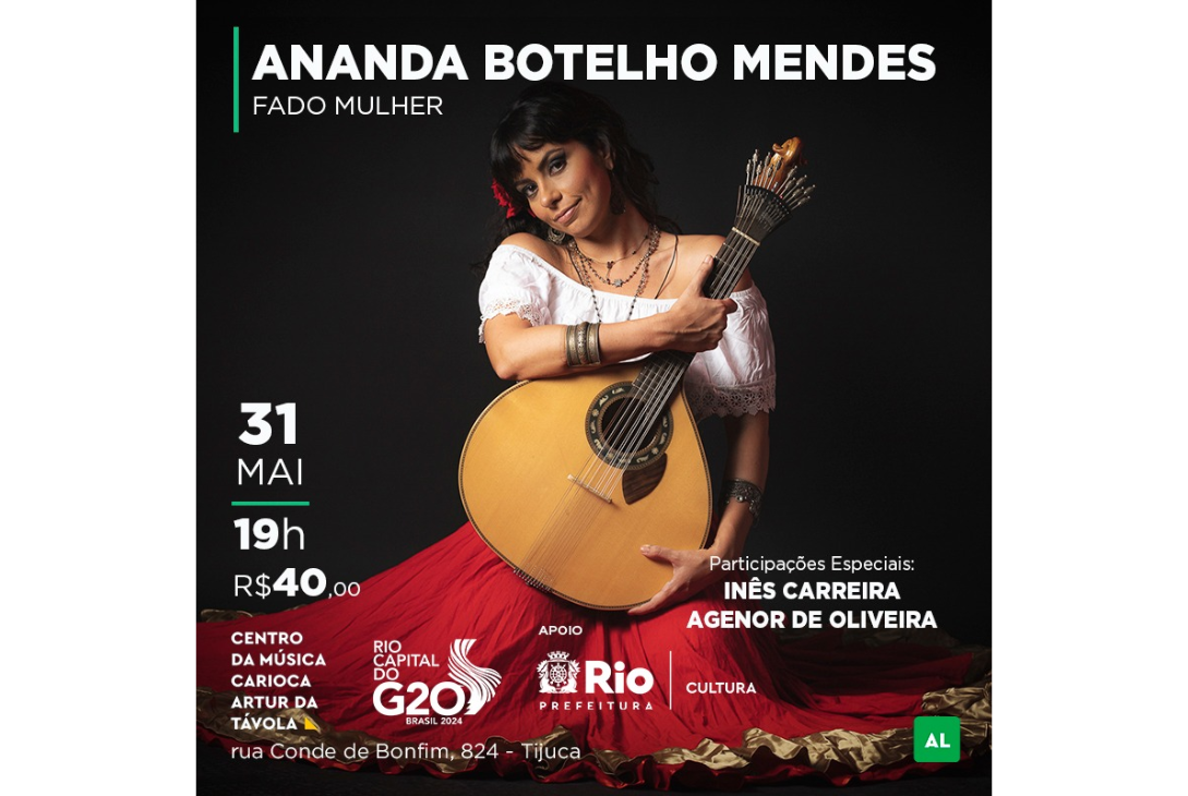 Banner de divulgação do show de Fado.