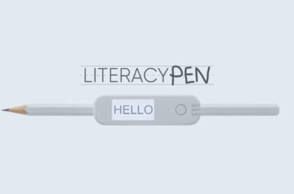 Foto do dispositivo LiteracyPen criado pela The World Literacy Foundation.