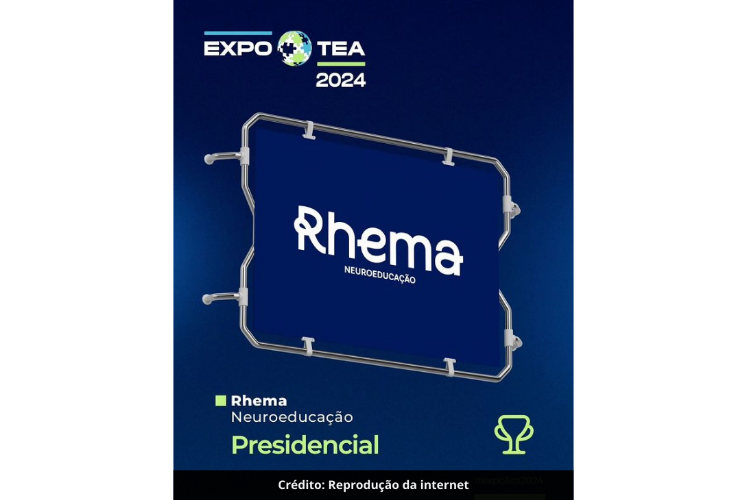 Banner de divulgação da participação do Grupo Rhema no evento ExpoTEA.