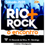 Banner de divulgação do evento organizado pelo coletivo Rio+Rock.