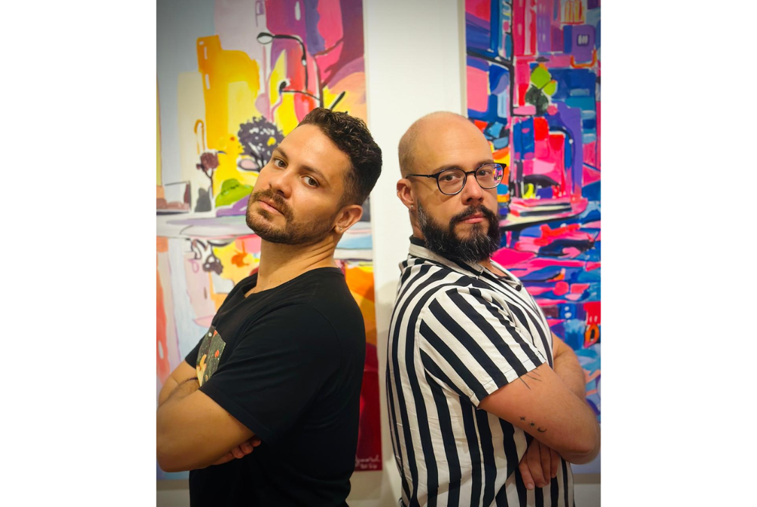 Foto de Bernardo Arribada e Marlon Sá, criadores do perfil Receitas em Quadrinho.