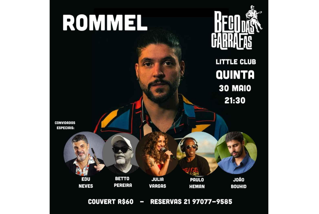 Banner de divulgação de show do Rommel.