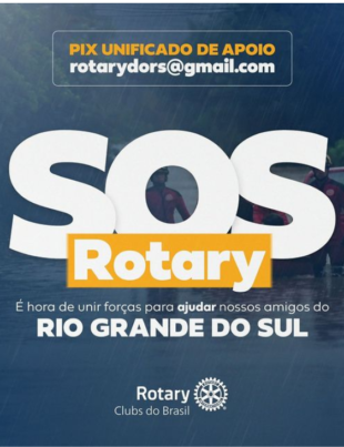 Banner de divulgação de campanha de arrecadação dRotary Brasil.