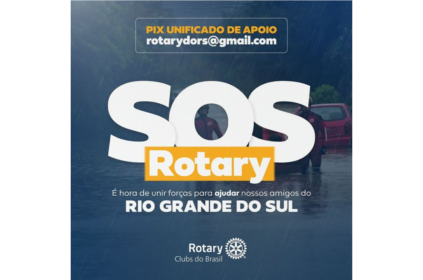 Banner de divulgação de campanha de arrecadação dRotary Brasil.