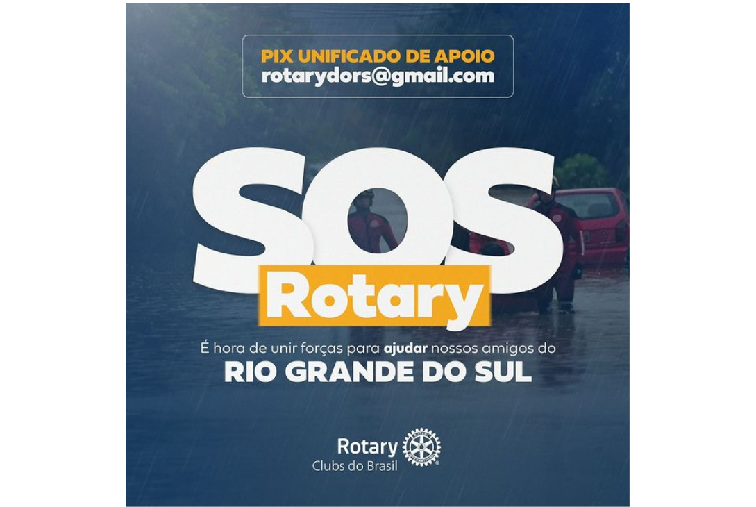 Banner de divulgação de campanha de arrecadação dRotary Brasil.