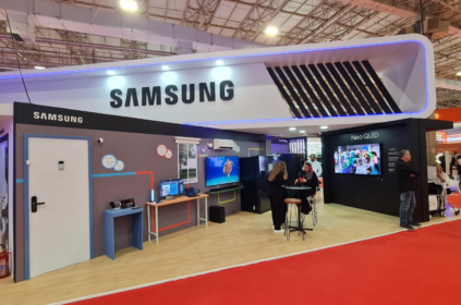 Foto da stand da Samsung na 54ª Jornada Paulista de Radiologia.