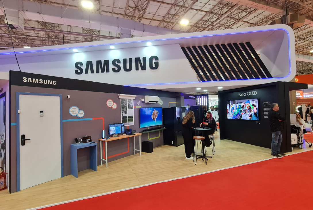 Foto da stand da Samsung na 54ª Jornada Paulista de Radiologia.