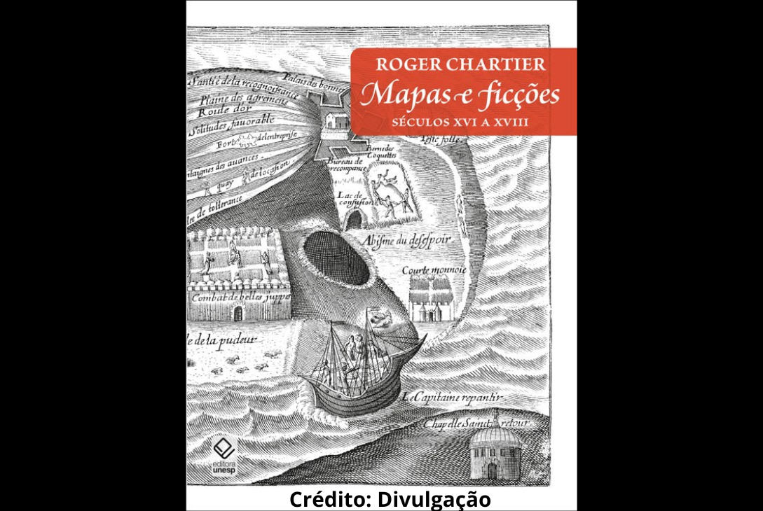 Capa do livro Mapas e ficções escrito por Roger Chartier.