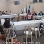 Doto de uma reunião ordinária do Rotary Club de Vera Cruz.