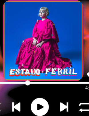Imagem-montagem com capa do álbum Estado Febril.