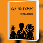 Imagem-montagem com capa do livro Eva no tempo.