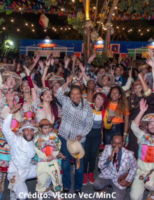 Foto da Festa Julina realizada pelo Ministério da Cultura.