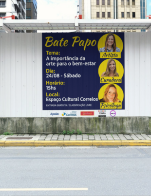 Imagem-montagem com banner de divulgação do evento.