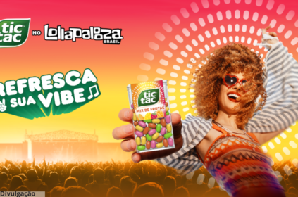 Banner de divulgação da parceria entre o Tic Tac e o evento.