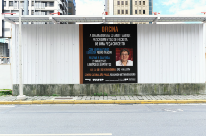 Imagem-montagem com banner de divulgação do evento.