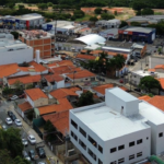 Imagem aérea da localidade do Hospital Amhemed em Sorocaba.