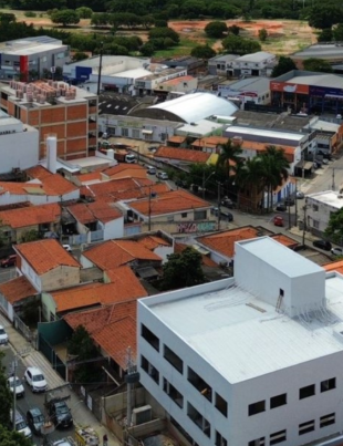 Imagem aérea da localidade do Hospital Amhemed em Sorocaba.