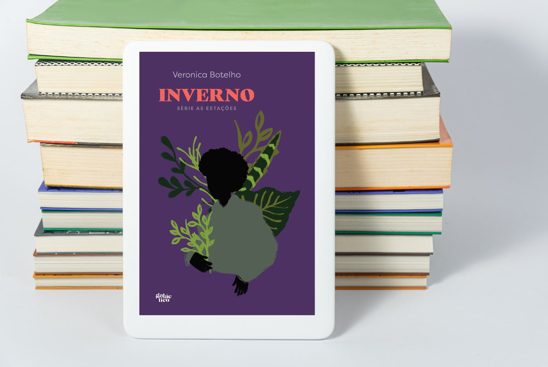 Imagem-montagem com capa do livro Inverno.