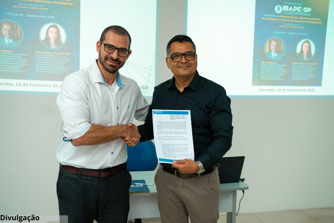 Assinatura de parceria firmada entre as instituições.