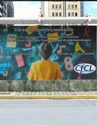 Imagem-montagem com banner de divulgação do curso.