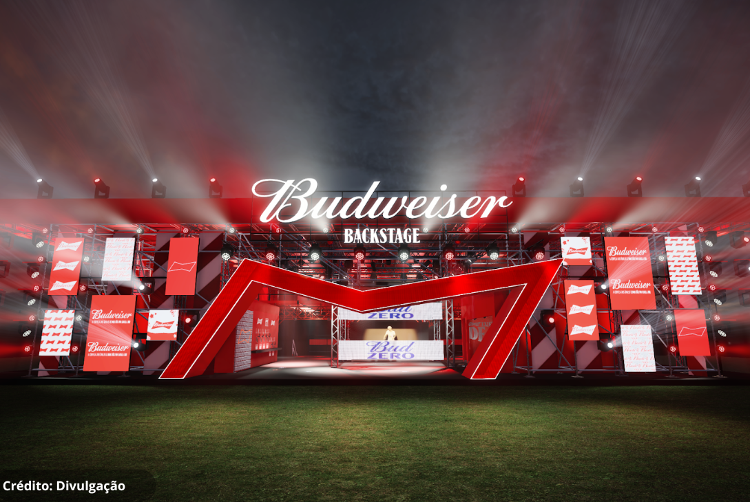 Foto do Estande Budweiser criado para o Lolla BR 2025.