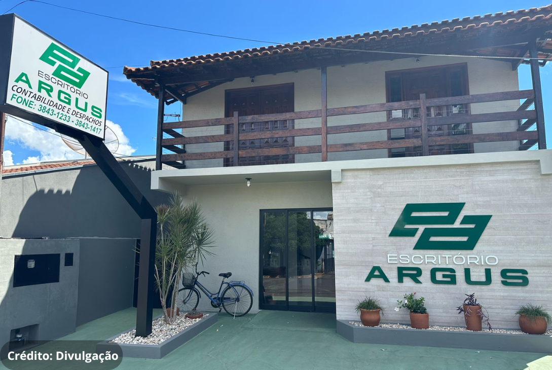 Fachada do escritório Argus de Contabilidade.