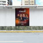 Imagem-montagem com banner de divulgação do evento.