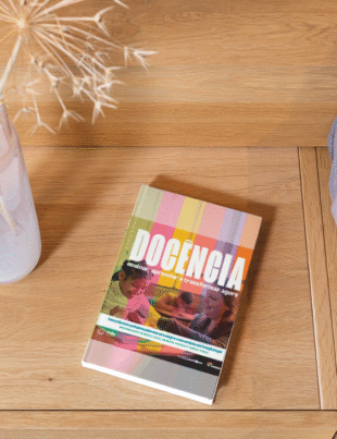 Foto-montagem do livro Docência.