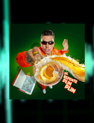 Imagem-montagem com capa do álbum De Repente Plin Plin.