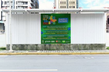 Imagem-montagem com banner de divulgação do evento.