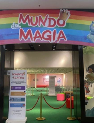 Fachada do espaço Mundo da Magia do Shopping Market Place.