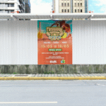 Imagem-montagem com banner de divulgação do evento.