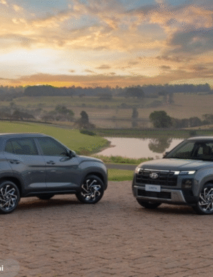 Foto de dois Hyundai Creta 0KM.