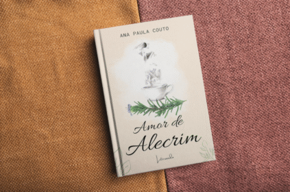 Montagem com capa do livro.